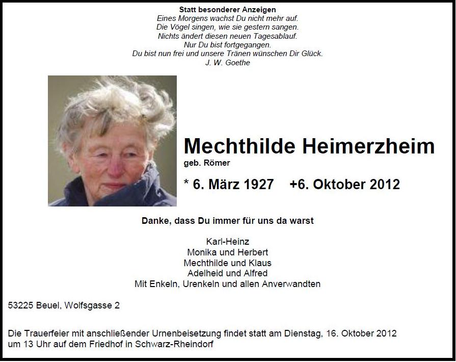 Mechthilde Heimerzheim Beuel Mechthilde Heimerzheim Beuel